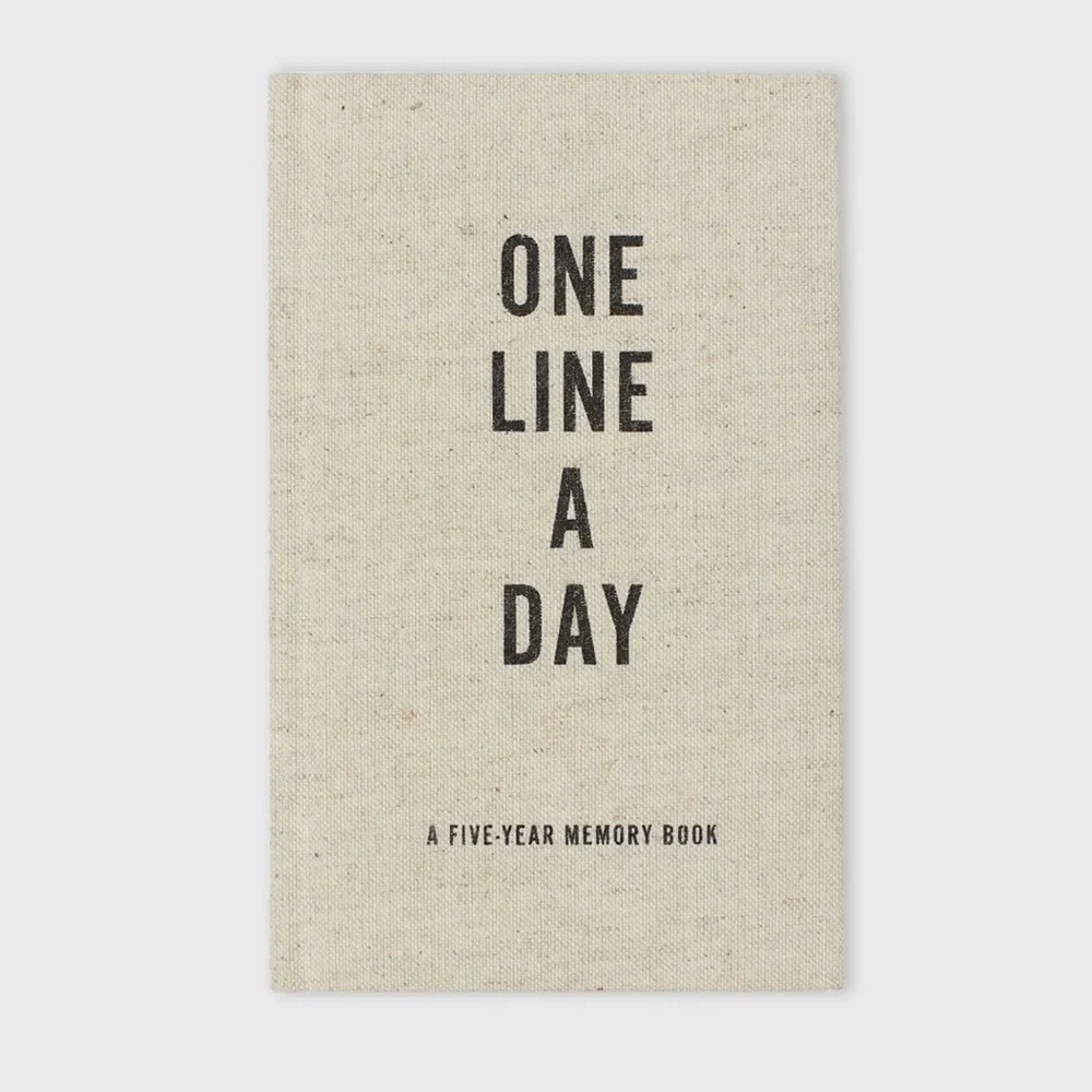 Chronicle Books One Line A Day Memory Book - Natural Linen & Black Text
